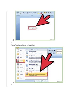 2.
2
Teclea "página de Inicio" en la página.
3.
3
 