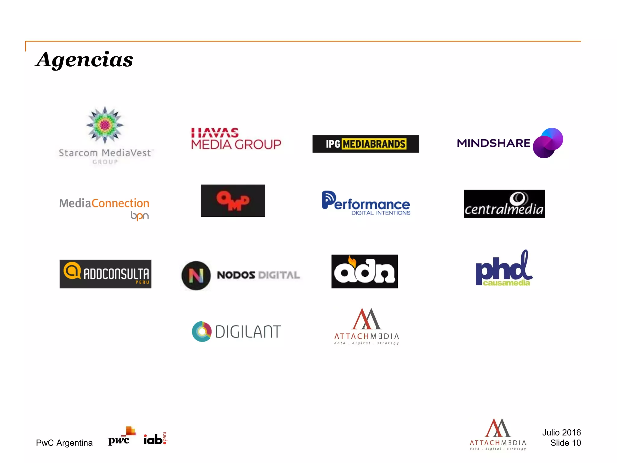 PwC Argentina
Agencias
Julio 2016
Slide 10
 