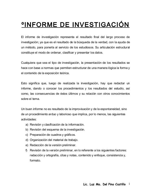 Presentacion De Un Trabajo De Investigacion Ejemplos Opciones De Ejemplo