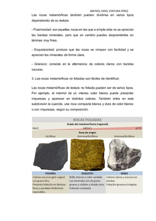 Curso sobre reconocimiento de rocas, minerales y piedras preciosas