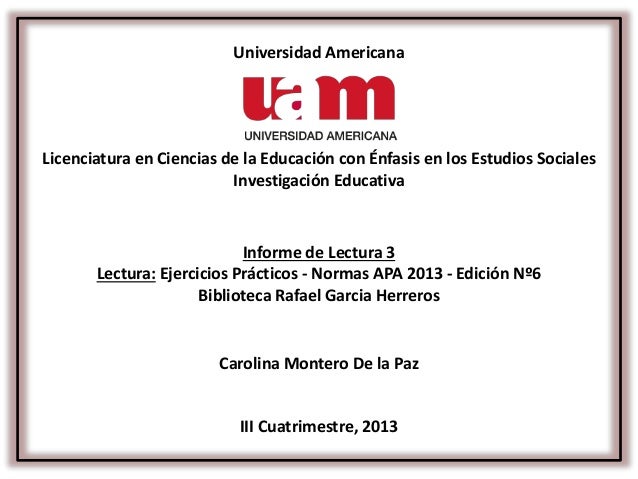 informe de lectura 3 normas apa portadas normas apa