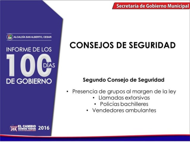 Informe de los 100 primeros días de gobierno