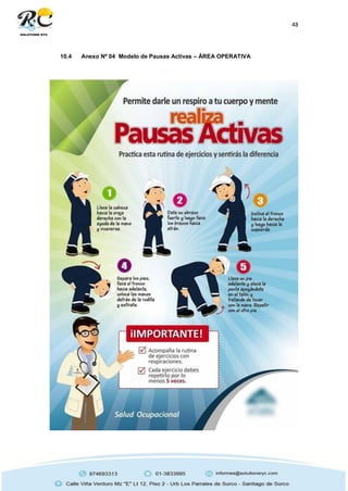 48
10.4 Anexo Nº 04 Modelo de Pausas Activas – ÁREA OPERATIVA
 