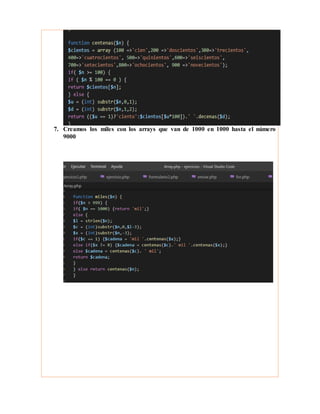 7. Creamos los miles con los arrays que van de 1000 en 1000 hasta el número
9000
 