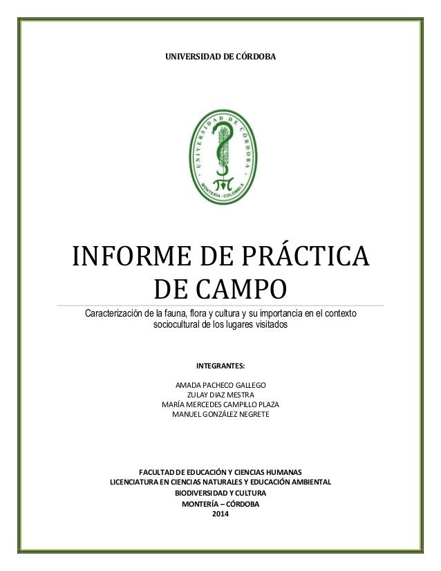 Informe de práctica de campo Biodiversidad y Cultura