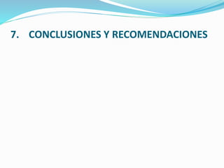 7. CONCLUSIONES Y RECOMENDACIONES 
