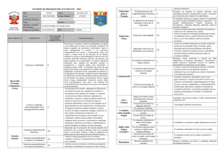 Informe de progreso del estudiante 2 E