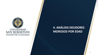4. ANÁLISIS DEUDORES
MOROSOS POR EDAD
22
 