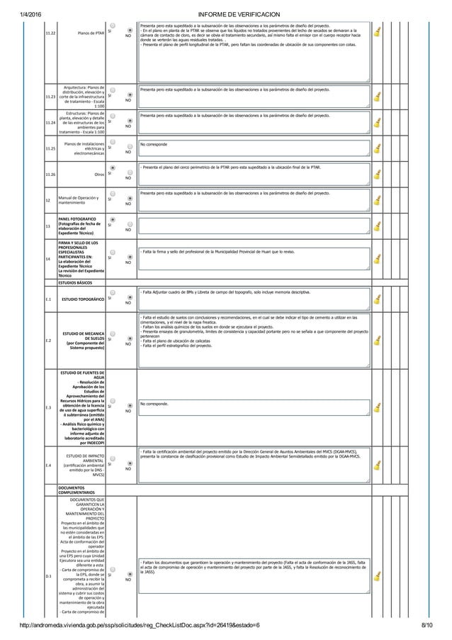 Informe de verificacion | PDF