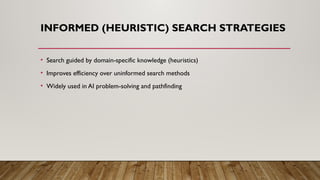 Informed Search Strategies - Introductionand types | PPTX