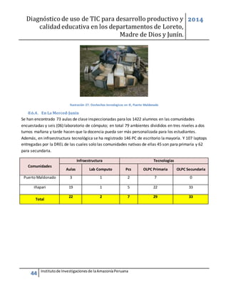 Diagnostico de TIC en escuelas rurales amazónicas | DOCX