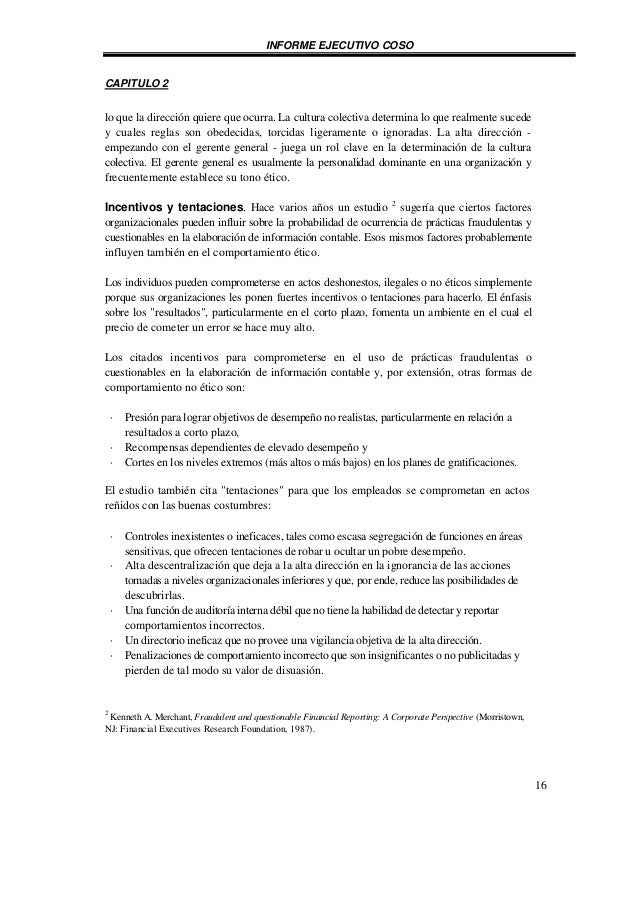 ejemplo de un informe ejecutivo corto