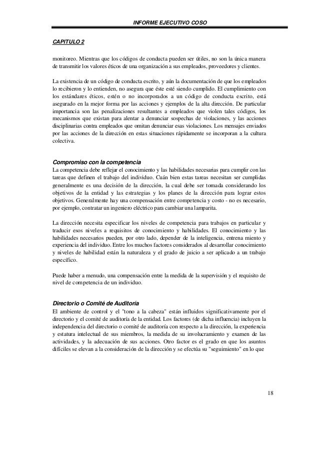 ejemplo de un informe ejecutivo corto