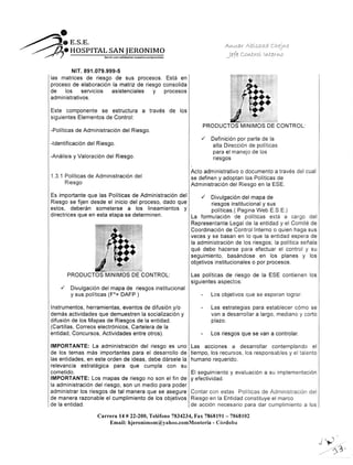 Informe ejecutivo cuatrimestral del sistema de control de interno | PDF