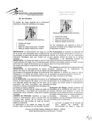 Informe ejecutivo cuatrimestral del sistema de control de interno | PDF