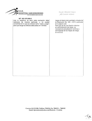 Informe ejecutivo cuatrimestral del sistema de control de interno | PDF