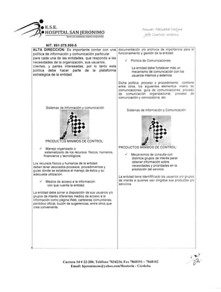 Informe ejecutivo cuatrimestral del sistema de control de interno | PDF