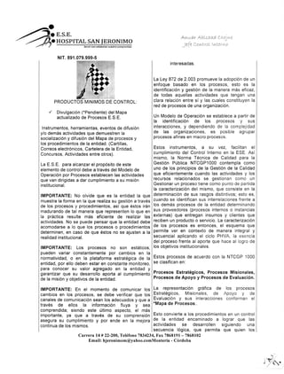 Informe ejecutivo cuatrimestral del sistema de control de interno | PDF