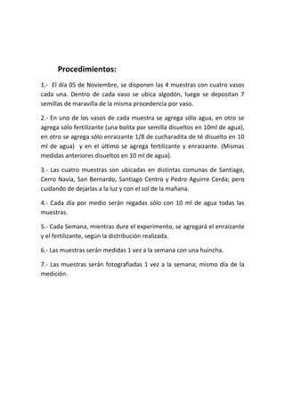 Informe experimento plantas 