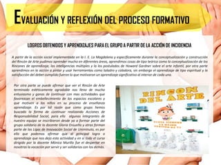 Informe final, Acción de Responsabilidad Social, I. E. La Magadalena | PDF