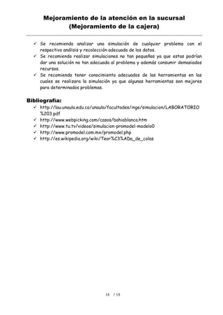 Informe Final  Del Proyecto De Simulacion De Sistemas