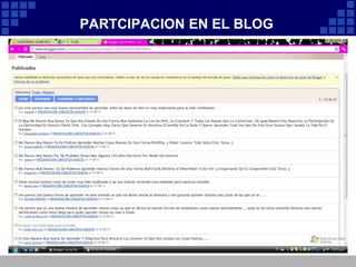 Participación en el grupo de Facebook