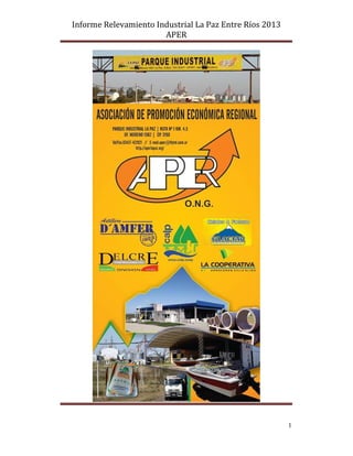 Informe Relevamiento Industrial La Paz Entre Ríos 2013
APER
1
 