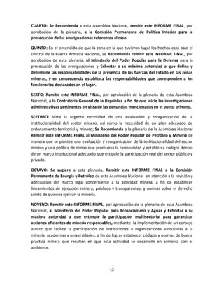 Informe final de la comisión especial de la Asamblea Nacional que estudió la desaparición de los mineros de Tumeremo 
