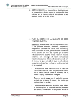 Rectangular Informe Informe final del canal rectangular iii | DOCX