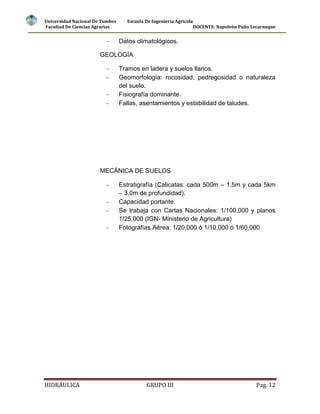 Rectangular Informe Informe final del canal rectangular iii | DOCX