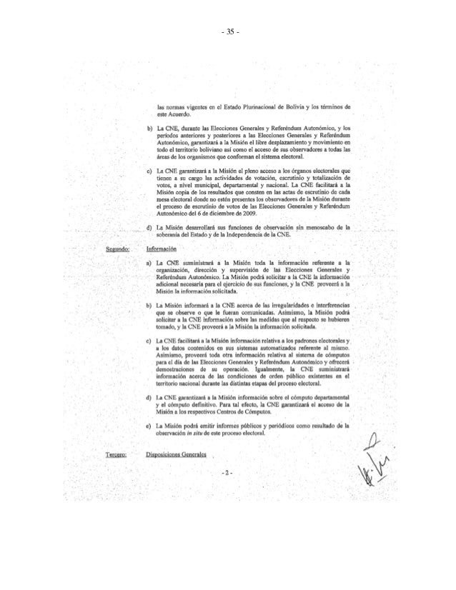 INFORME FINAL DE LA MISIÓN DE OBSERVACIÓN ELECTORAL DE LA 