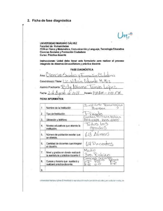 2. Ficha de fase diagnóstica
 