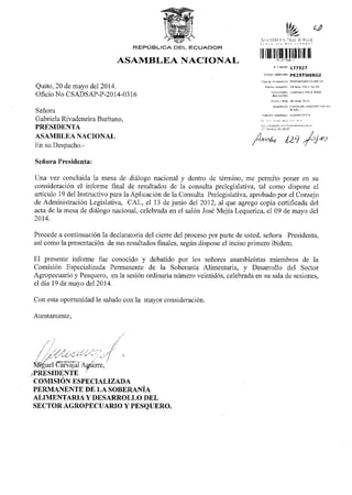 Informe final de_resultados_de_la_consulta_prelegislativa_del_proyecto_de_ley_de_recursos_hidricos_usos_y_aprovechamiento_del_agua_20-05-2014
