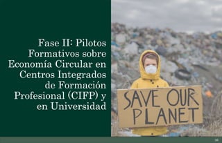 Fase II: Pilotos
Formativos sobre
Economía Circular en
Centros Integrados
de Formación
Profesional (CIFP) y
en Universidad
36
 
