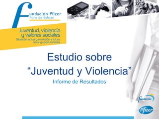 Estudio sobre
“Juventud y Violencia”
     Informe de Resultados
 