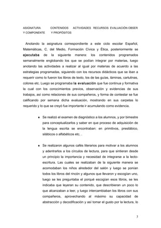 Informe General Del Plan Anual De Actividades