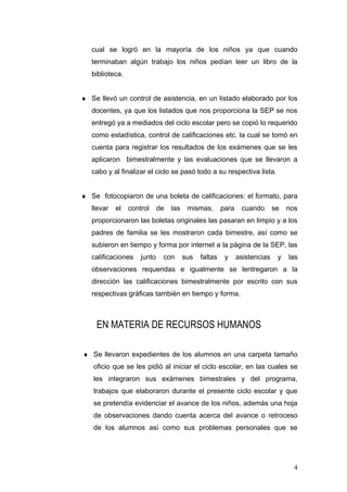 Informe General Del Plan Anual De Actividades