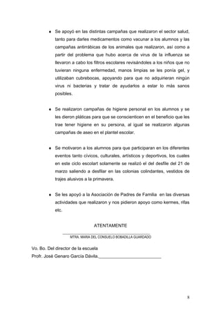 Informe General Del Plan Anual De Actividades