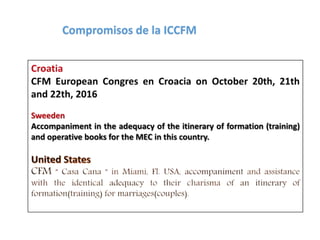 Compromisos de la ICCFM
 