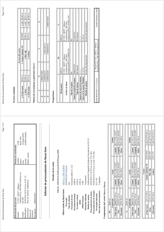Informacióndelproyecto
Nombre:E:334-140327-Ilabaya-
CamilacaProy_TBCRedGeodesica.vce
Tamaño:665KB
Modificado/a:06/04/201410:38:33p.m.(UTC:-5)
Zonahoraria:Horaest.Pacífico,Sudamérica
Númerode
referencia:
Descripción:RMAGUINA
Sistemadecoordenadas
Nombre:UTM
Datum:WGS1984
Zona:19South(69W)
Geoide:EGM96(Global)
Datumvertical:
Informedeprocesamientodelíneasbase
Detallesdelasesión
GPS-16-GPS-10(11:41:05a.m.-01:52:55p.m.)(S54)
Observacióndelíneasbase:GPS-16---GPS-10(B54)
Procesada:03/04/201404:14:26p.m.
Tipodesolución:Fijo
Frecuenciadeuso:Frecuenciadoble(L1,L2)
Precisiónhorizontal:0.006m
Precisiónvertical:0.024m
RMS:0.001m
PDOPmáximo:5.090
Efemérideutilizada:Transmisión
Modelodeantena:CalibracióndeTopografíaGeodésicaNacionaldelosEE.UU.
Procesandohoradeinicio:02/04/201411:41:05a.m.(Local:UTC-5hr)
Procesandohoradetérmino:02/04/201401:52:55p.m.(Local:UTC-5hr)
Procesandoduración:02:11:50
Intervalodeprocesamiento:5segundos
Componentesdelvector(MarcaaMarca)
De:GPS-16
CuadrículaLocalGlobal
Valornorte8088297.953mLatitudS17°17'08.115633"LatitudS17°17'08.115633"
Este349392.725mLongitudO70°25'01.023445"LongitudO70°25'01.023445"
Elevación3391.262mAltura3431.429mAltura3431.429m
A:GPS-10
CuadrículaLocalGlobal
Valornorte8084185.723mLatitudS17°19'21.600768"LatitudS17°19'21.600768"
Este348181.474mLongitudO70°25'43.071850"LongitudO70°25'43.071850"
Elevación2458.036mAltura2497.695mAltura2497.695m
Vector:
Valornorte-4112.230mAcimutAdelanteNS196°50'02"X-1878.402m
Este-1211.251mDist.elip4287.409Y1574.245m
Elevación-933.226mAltura-933.734Z-3642.016m
Page1of2Informedeprocesamientodelíneasbase
Erroresestándar
Erroresdelvector:
Valornorte0.003mAcimutAdelanteNS0°00'00"X0.004m
Este0.002mDist.elip0.003mY0.011m
Elevación0.012mAltura0.012mZ0.005m
Matrizdecovarianzasaposteriori(Metro2
)
XYZ
X0.0000167804
Y-0.00003803530.0001208175
Z-0.00001626290.00004935610.0000270810
Ocupaciones
DeA
IDdepunto:GPS-16GPS-10
Archivodedatos:
E:334-140327-Ilabaya-
CamilacaProy_TBCRed
GeodesicaGPS16-51290920.T01
E:334-140327-Ilabaya-
CamilacaProy_TBCRed
GeodesicaGPS10-73410921.T01
Tipodereceptor:R6R4
Númeroserialdelreceptor:49061651295125467341
Tipodeantena:R6InternalR4Internal
Númerodeseriedelaantena:----------------
Alturadelaantena(Medido):1.413m1.322m
Métododeantena:CentrodeltopeprotectorCentrodeltopeprotector
Fecha:06/04/201411:15:22p.m.
Proyecto:E:334-140327-Ilabaya-
CamilacaProy_TBCRedGeodesica.vce
TrimbleBusinessCenter
Page2of2Informedeprocesamientodelíneasbase
 