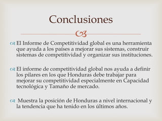 Informe global de competitividad 2016 2017 | PPTX