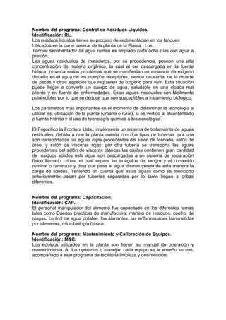 Informe haccp