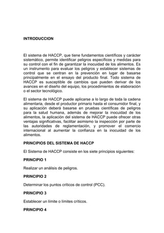 Informe haccp