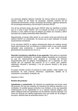 Informe haccp