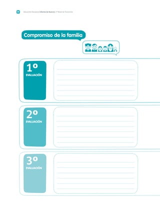 Educación Parvularia Informe de Avances 1º Nivel de Transición30
1ºEVALUACIÓN
2ºEVALUACIÓN
3ºEVALUACIÓN
Compromiso de la familia
 