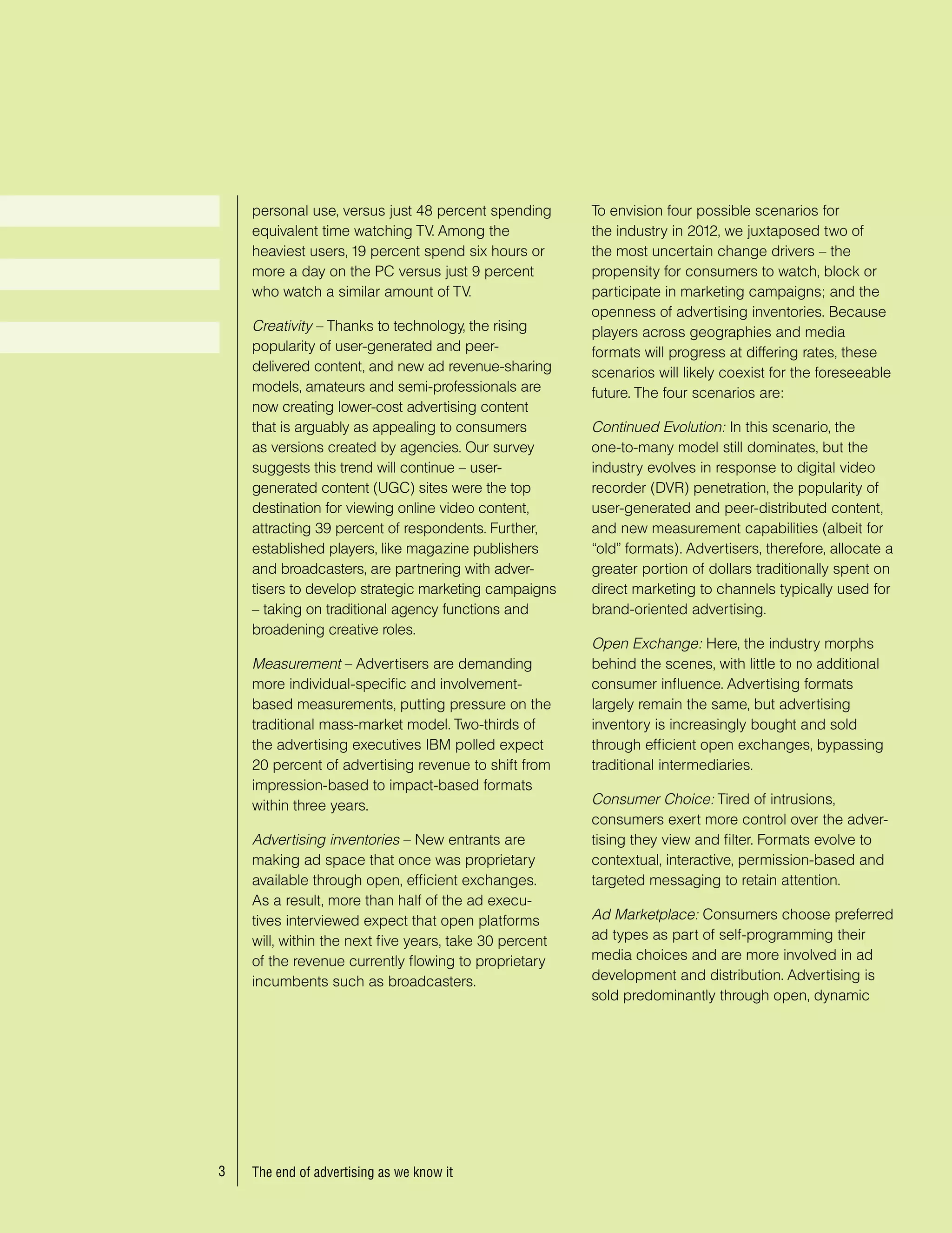 Informe Ibm End of Advertisement as we know it