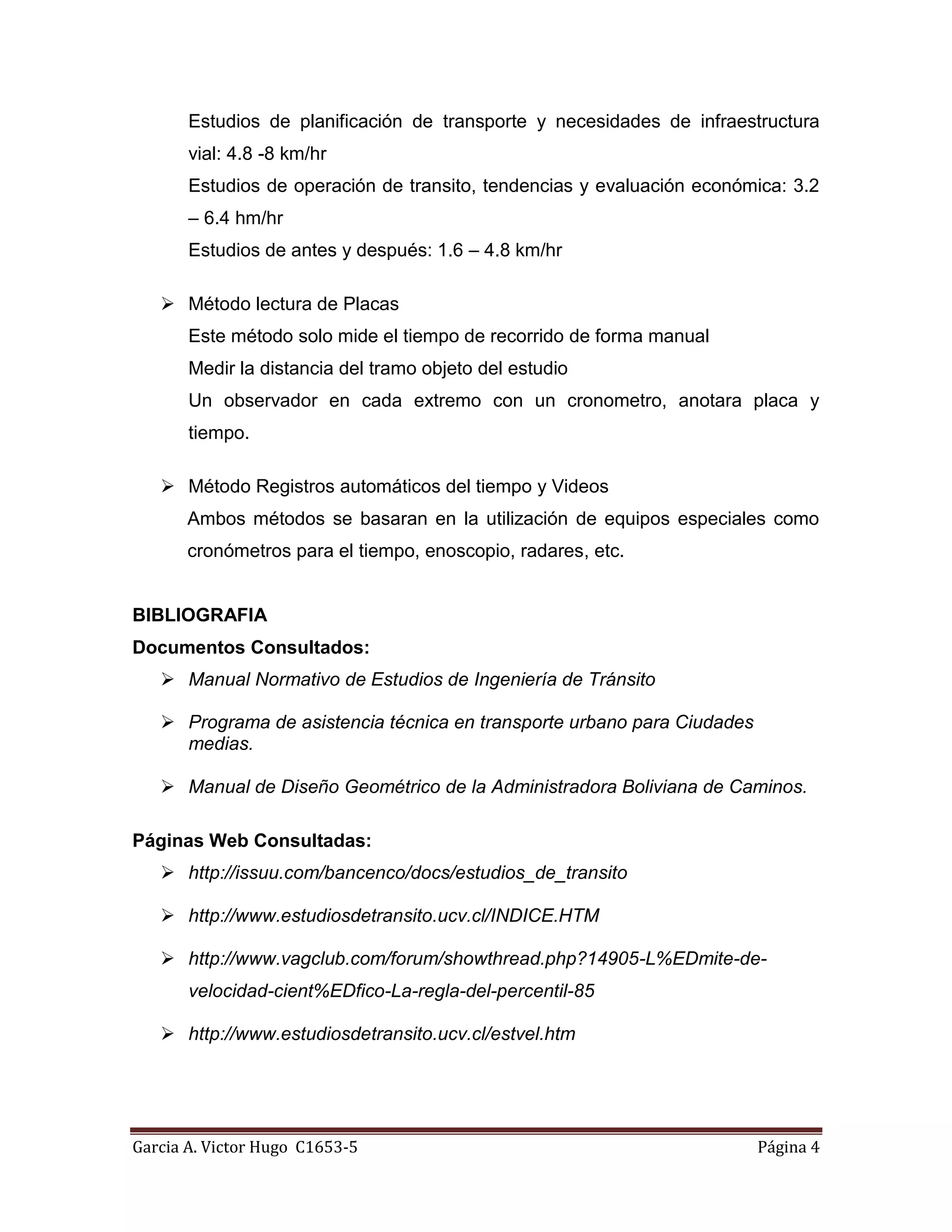 ESTUDIOS DE VELOCIDADES EN CARRETERAS