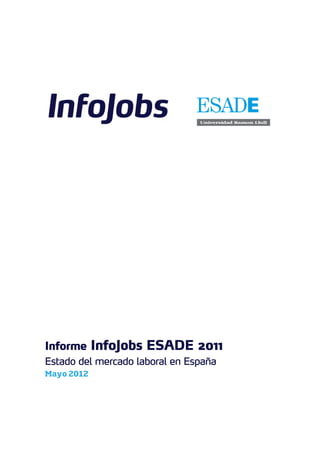 Informe InfoJobs ESADE 2011
Estado del mercado laboral en España
 