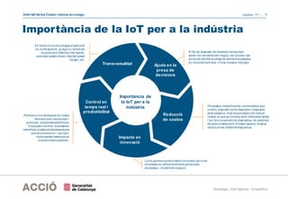 Internet de les Coses | Informe tecnològic octubre - 17 | 7
Estratègia i Intel·ligència Competitiva
Importància de
la IoT ...