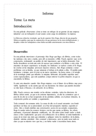 Informe la meta | DOCX